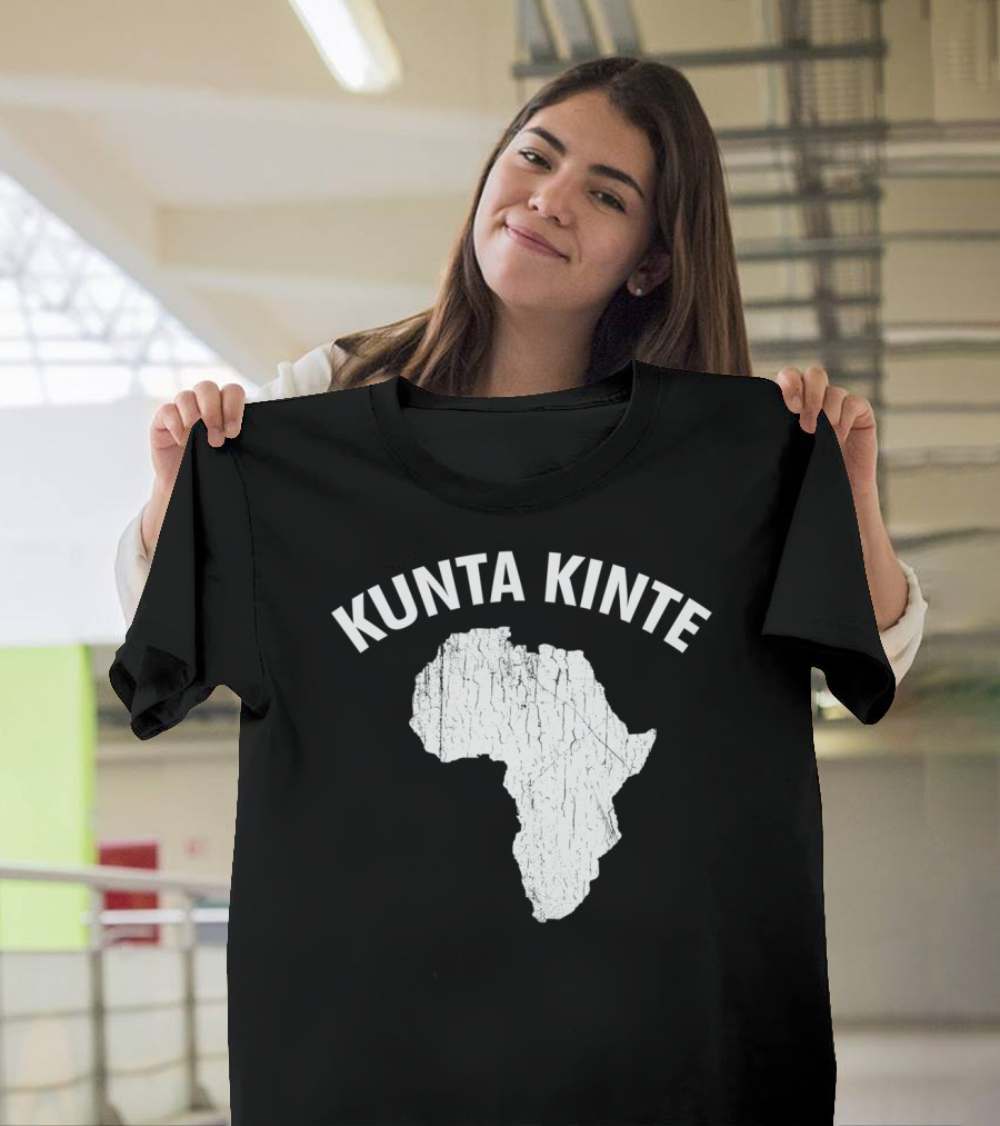 KUNTA KINTE AFRICA DISTRESSED MAP T-Shirt