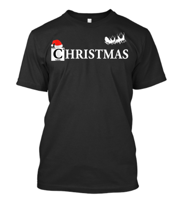 Christmas Periodic Table Element Science Teacher Santa Sleigh T-Shirt