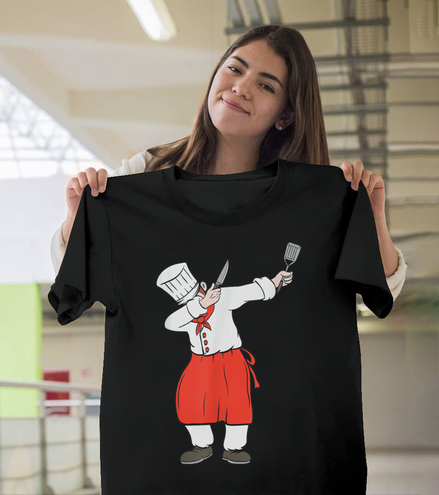 Dabbing Chef with Knife and Spatula for Food Lover T-Shirt