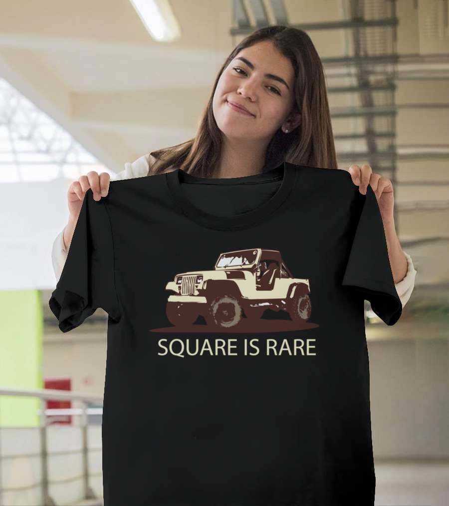 YJ Jeeps Square Is Rare Vintage Off-Road Vehicle T-Shirt