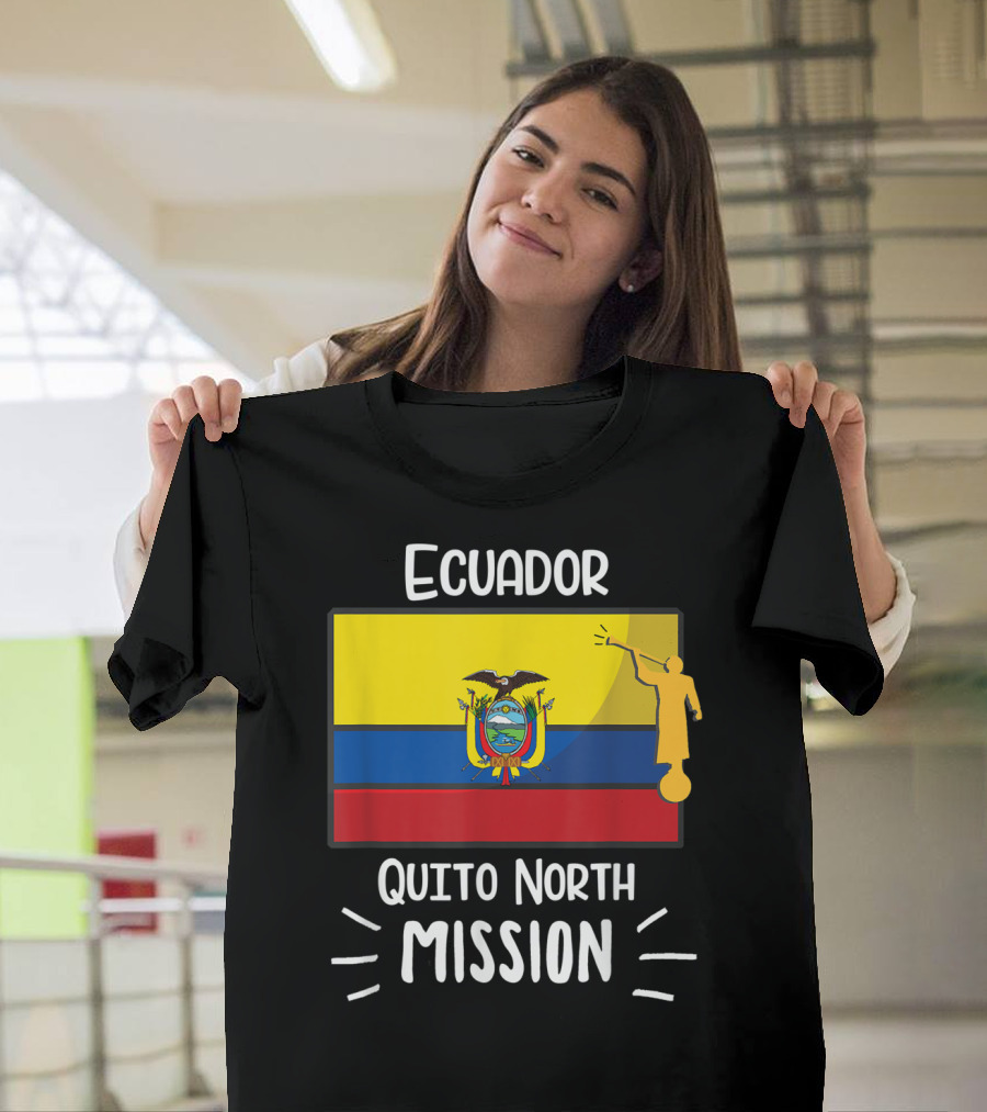 Ecuador Quito North Mission Lds Flag Moroni T-Shirt