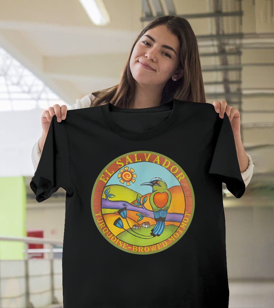 El Salvador Turquoise-Browed Motmot Vibrant Landscape Circular T-Shirt