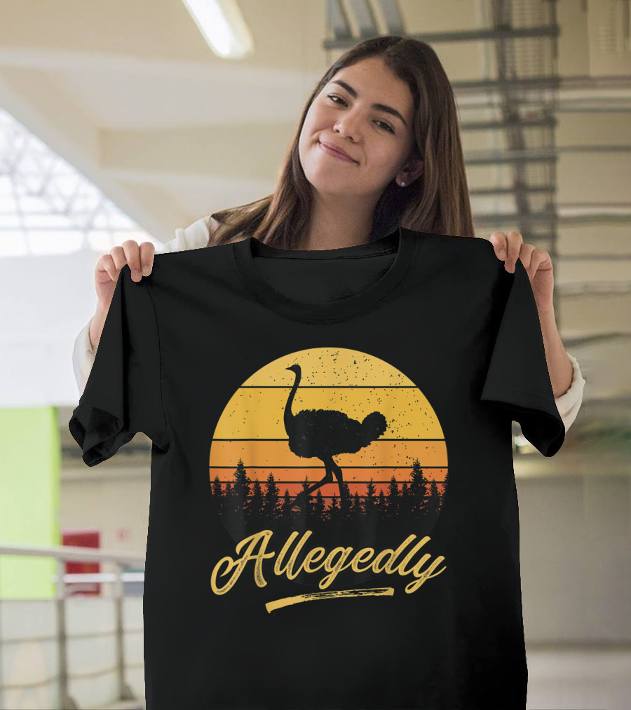 Allegedly Ostrich Sunset Forest T-Shirt