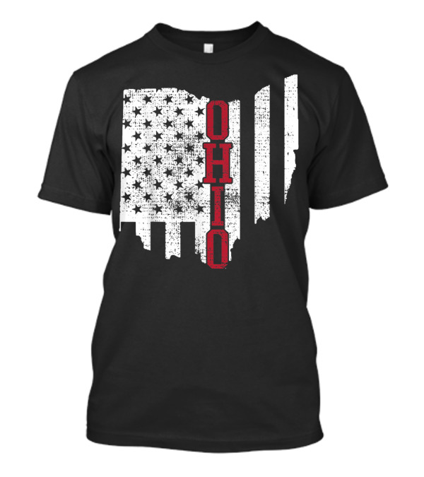 Ohio State USA 4th Of July American Flag Stars Stripes T-Shirt