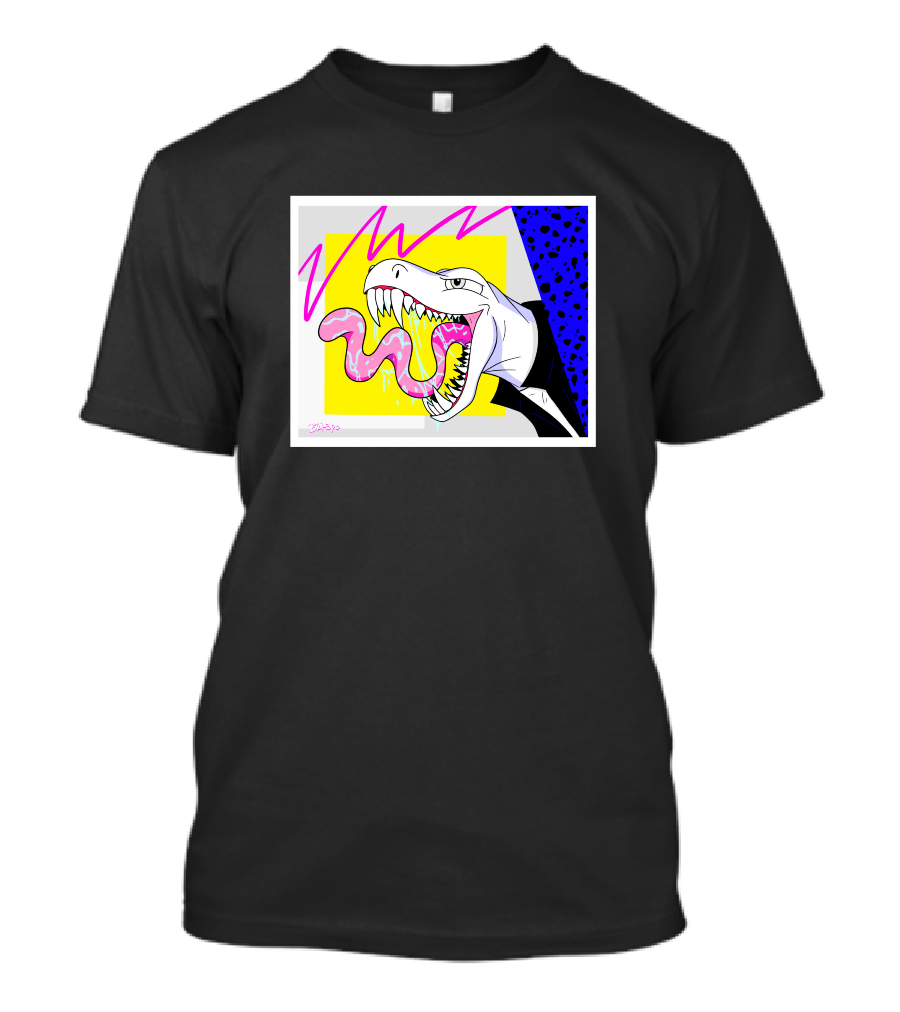 '80's Babe Neon Dinosaur Art' T-Shirt