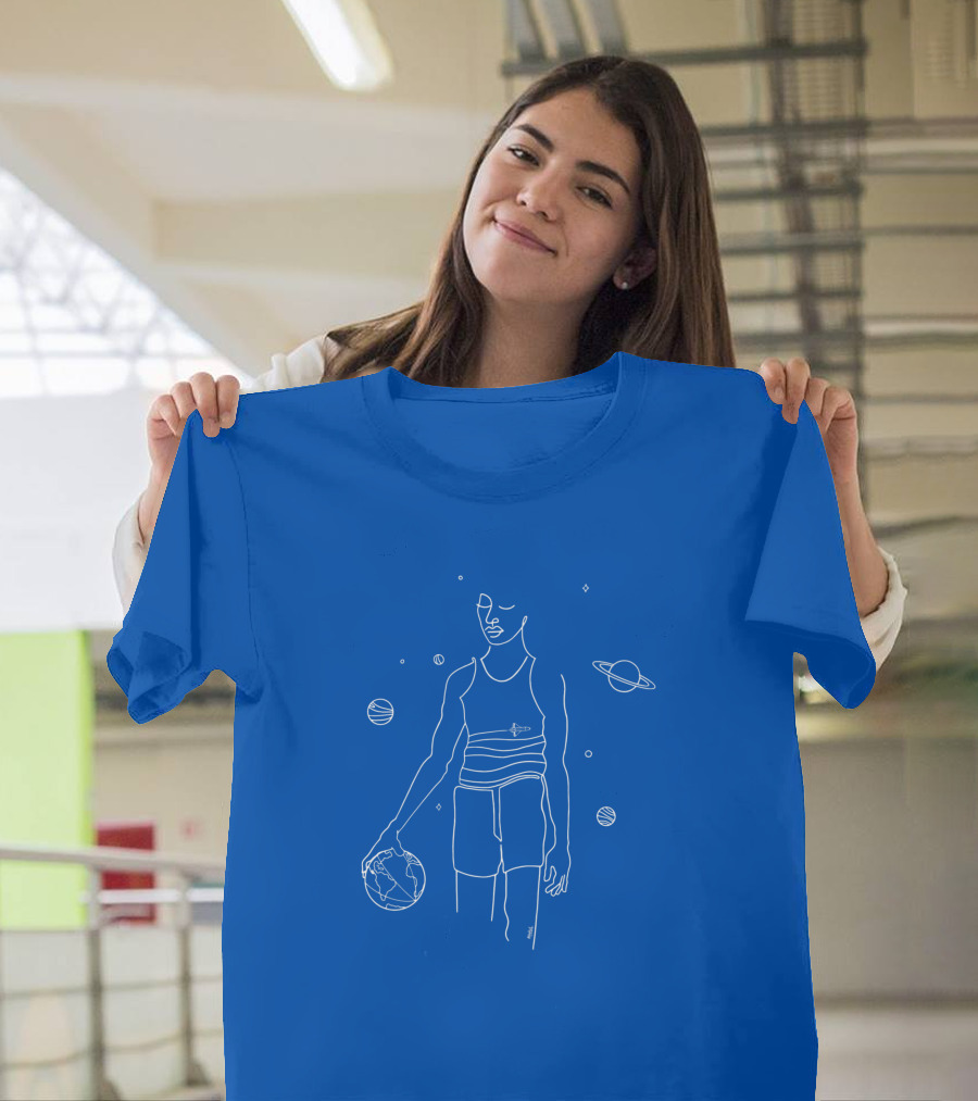 All Star Game 1152888 Planetary Basketball Line T-Shirt