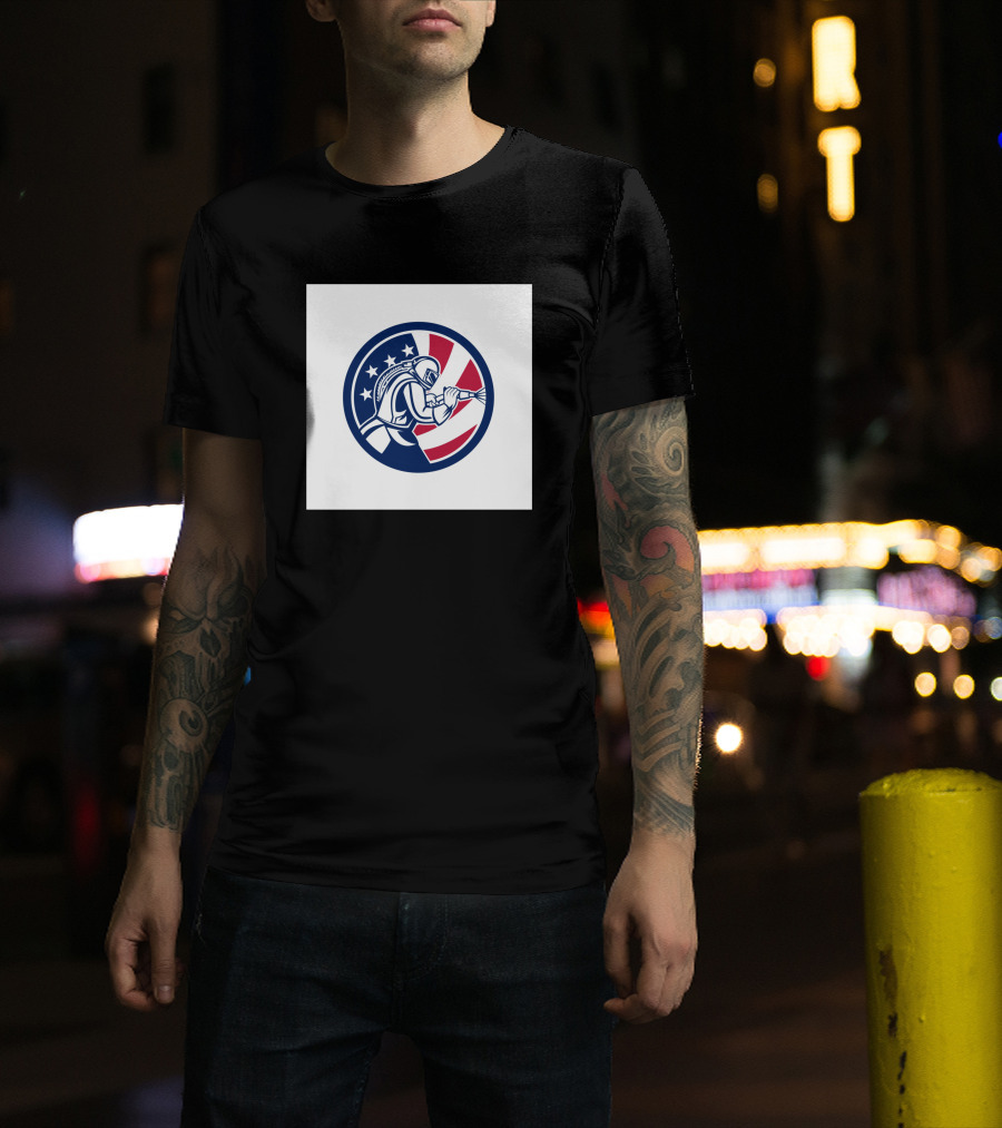 American Sandblaster Flag Circle Usa Abrasive Blasting T-Shirt
