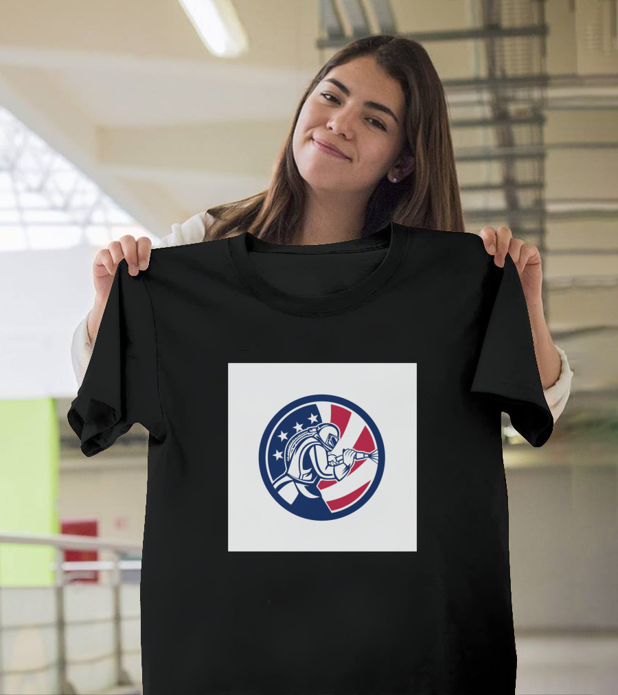 American Sandblaster Flag Circle Usa Abrasive Blasting T-Shirt