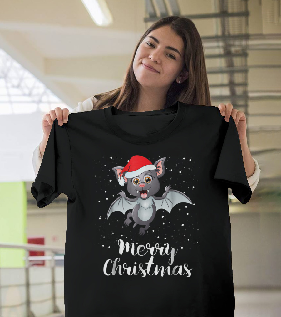 Merry Christmas Bat Funny Matching Family Group T-Shirt