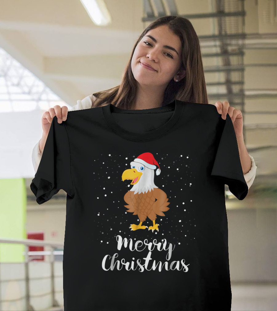 Merry Christmas Eagle Funny Christmas Matching Family Group T-Shirt