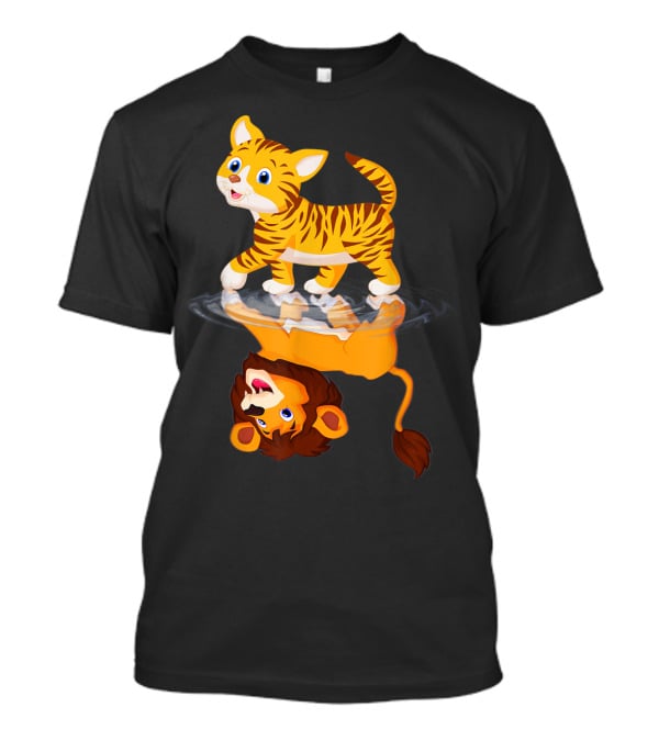 Funny Cat Lover Bengal Cat Reflection As Bengal Tiger T-Shirt