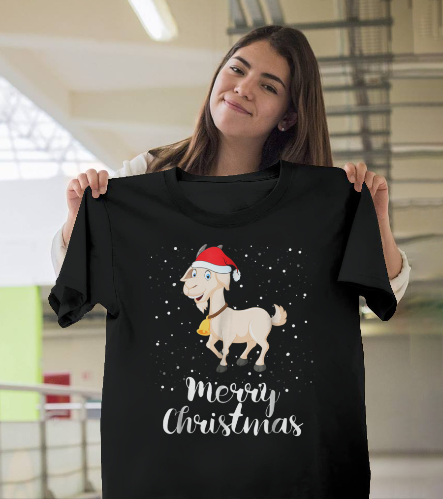 Merry Christmas Goat Funny Matching Family Holiday Group T-Shirt