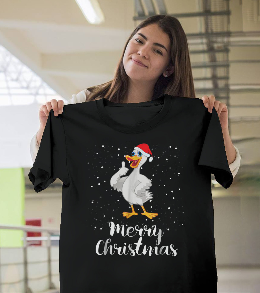 Merry Christmas Goose Funny Matching Family Group T-Shirt