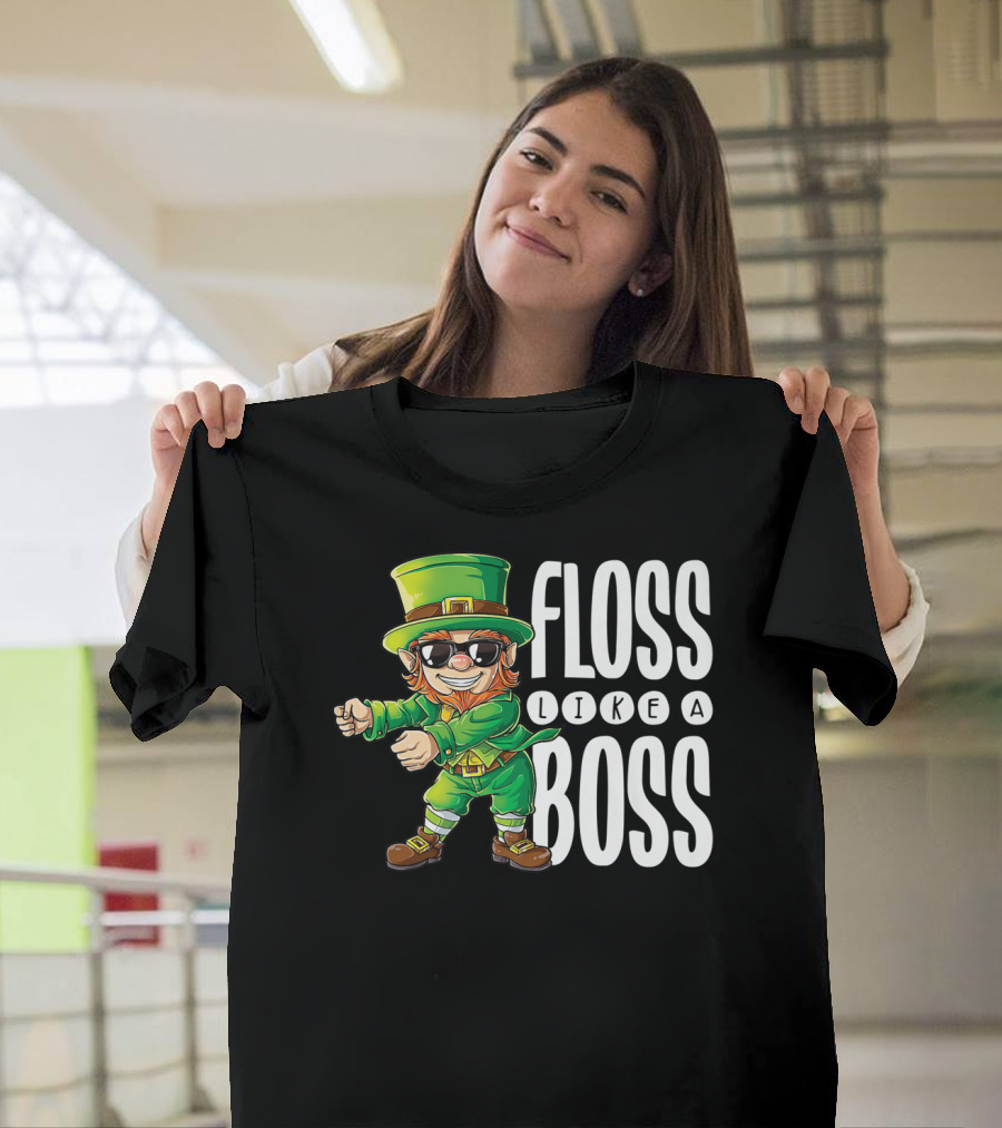 Floss Like A Boss Leprechaun St Patricks Day Boys2 T-Shirt