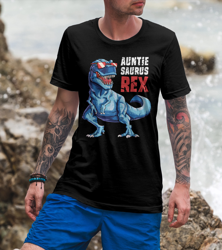 Auntiesaurus Rex Auntie Saurus Dinosaur Women Aunt10 T-Shirt