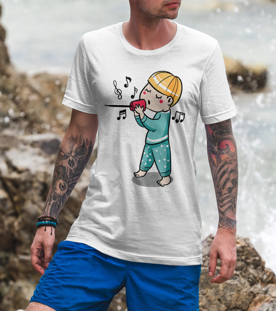 Valentines Couples Boy Her Him Girls Singing Music Notes T-Shirt