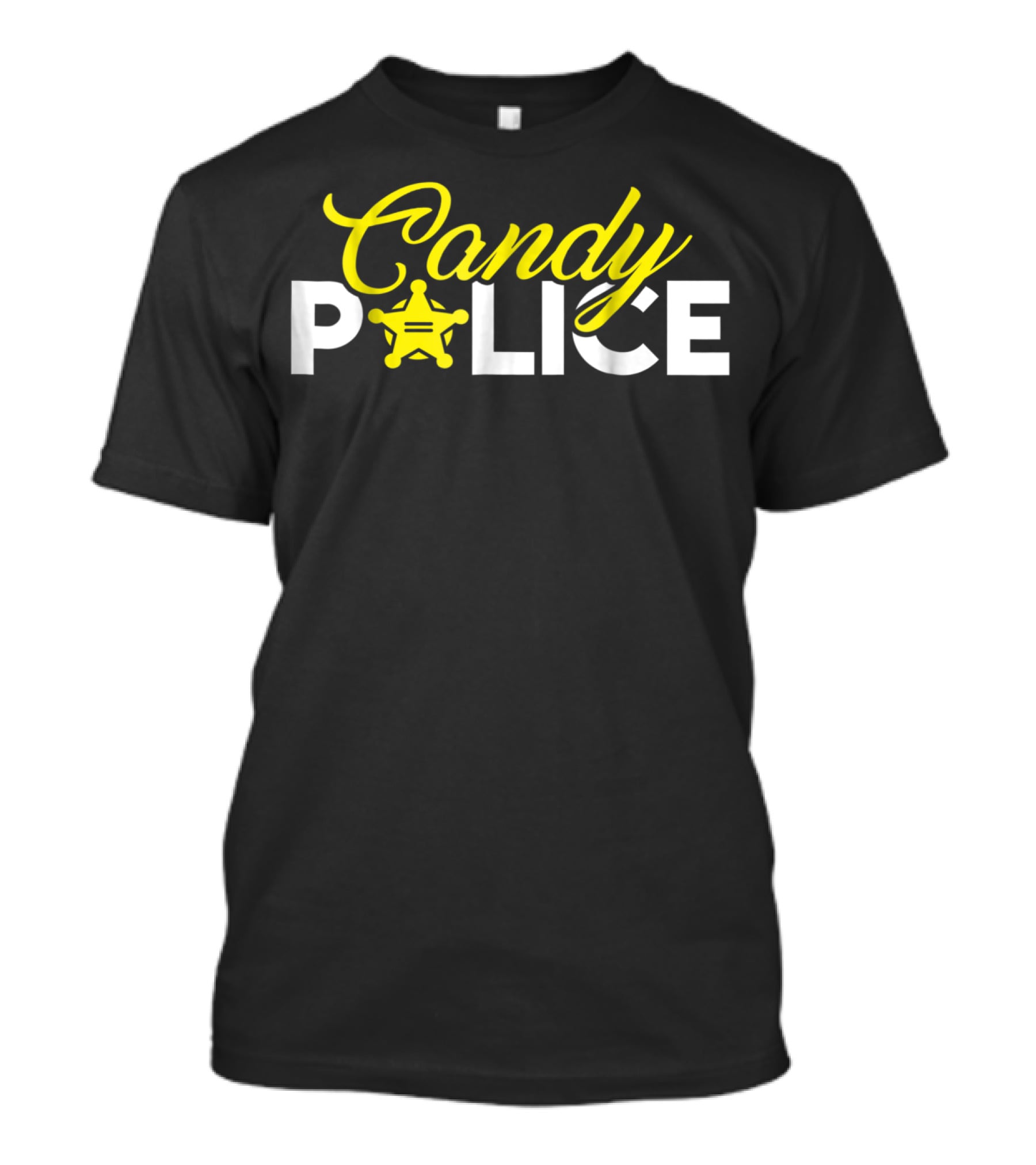 Candy Police Halloween Badge Humor T-Shirt