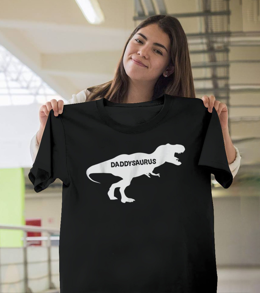 Daddysaurus Dinosaur Dad T-Rex T-Shirt