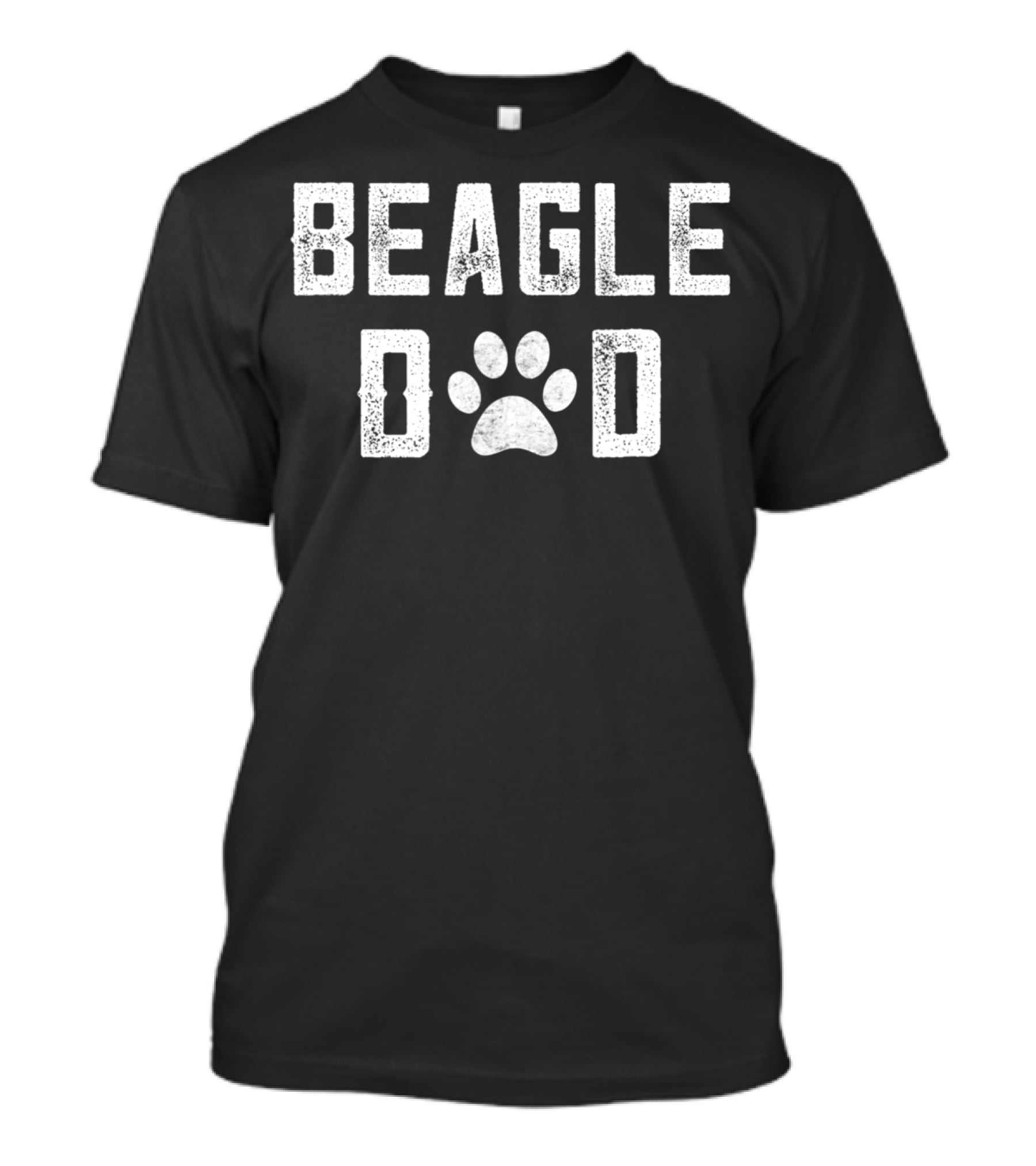 Beagle Dad Paw Print Dog Lover Mens Funny Beagle Dad T-Shirt