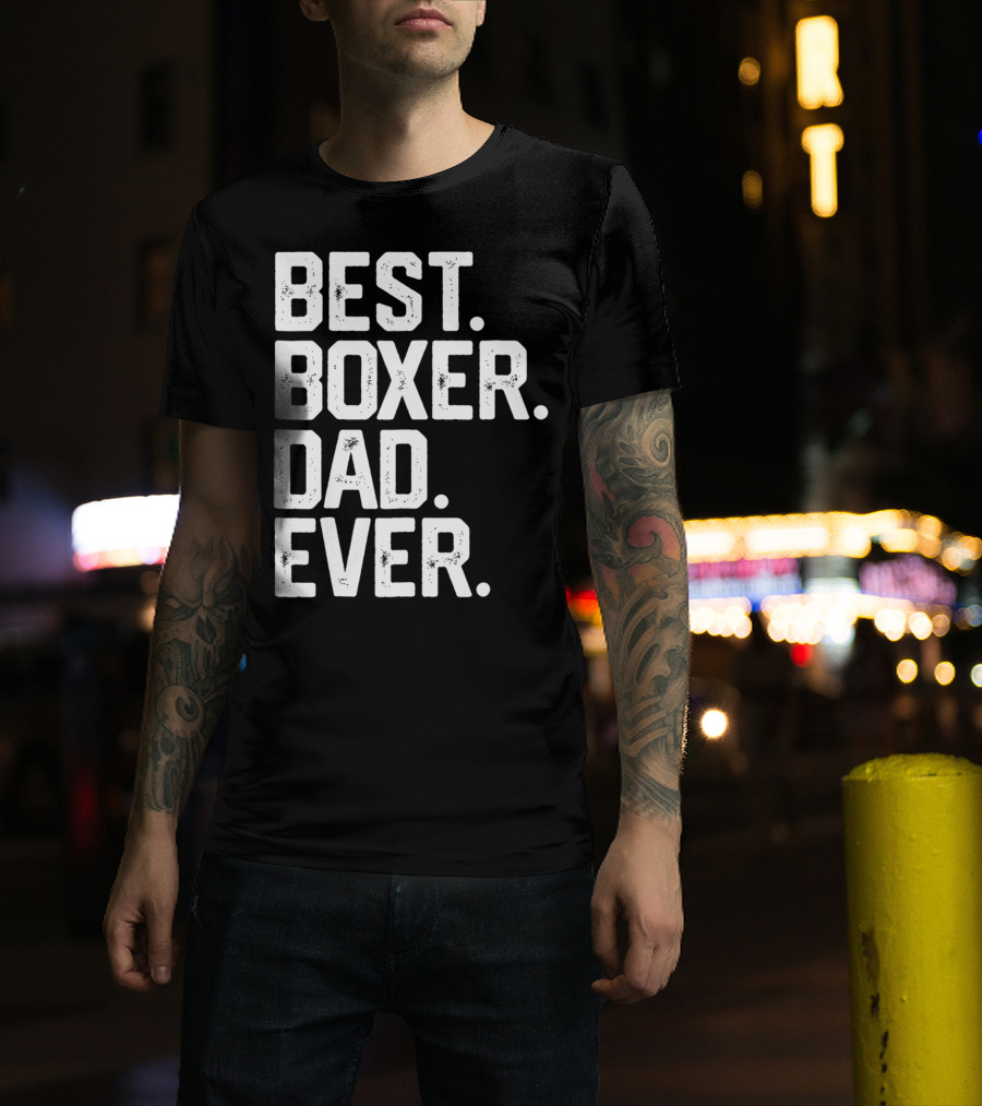 Best Boxer Dad Ever Mens Funny Dog Love Christmas22 T-Shirt