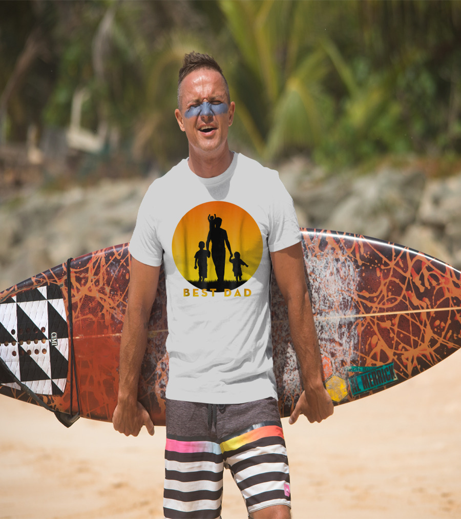 BEST BEST DAD Of 3 Kids Cool T-Shirt