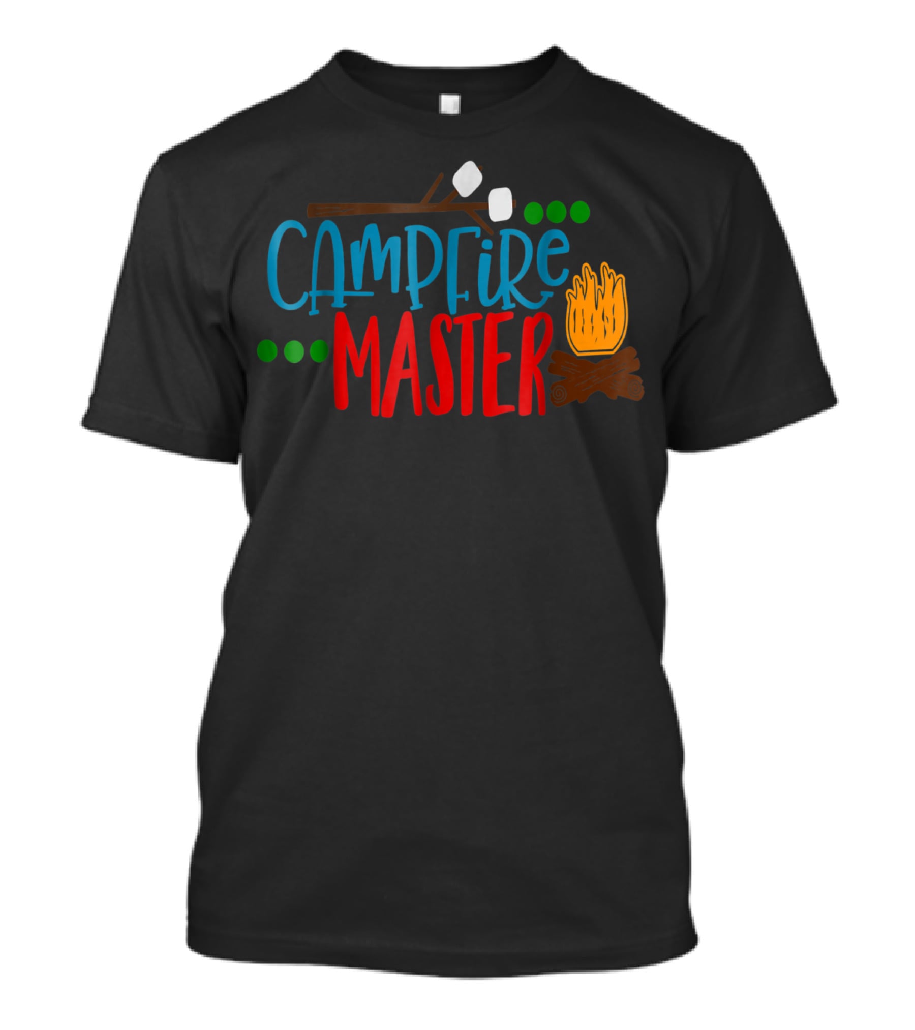 Campfire Master Marshmallows Bonfire Husband Dad Camping S'mores Bonfire80 T-Shirt