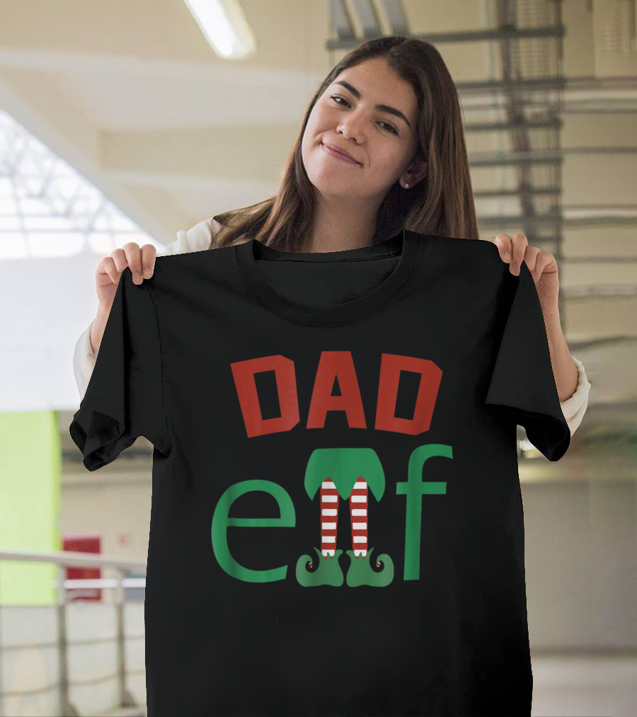 Dad Elf Christmas Family Matching Holiday T-Shirt