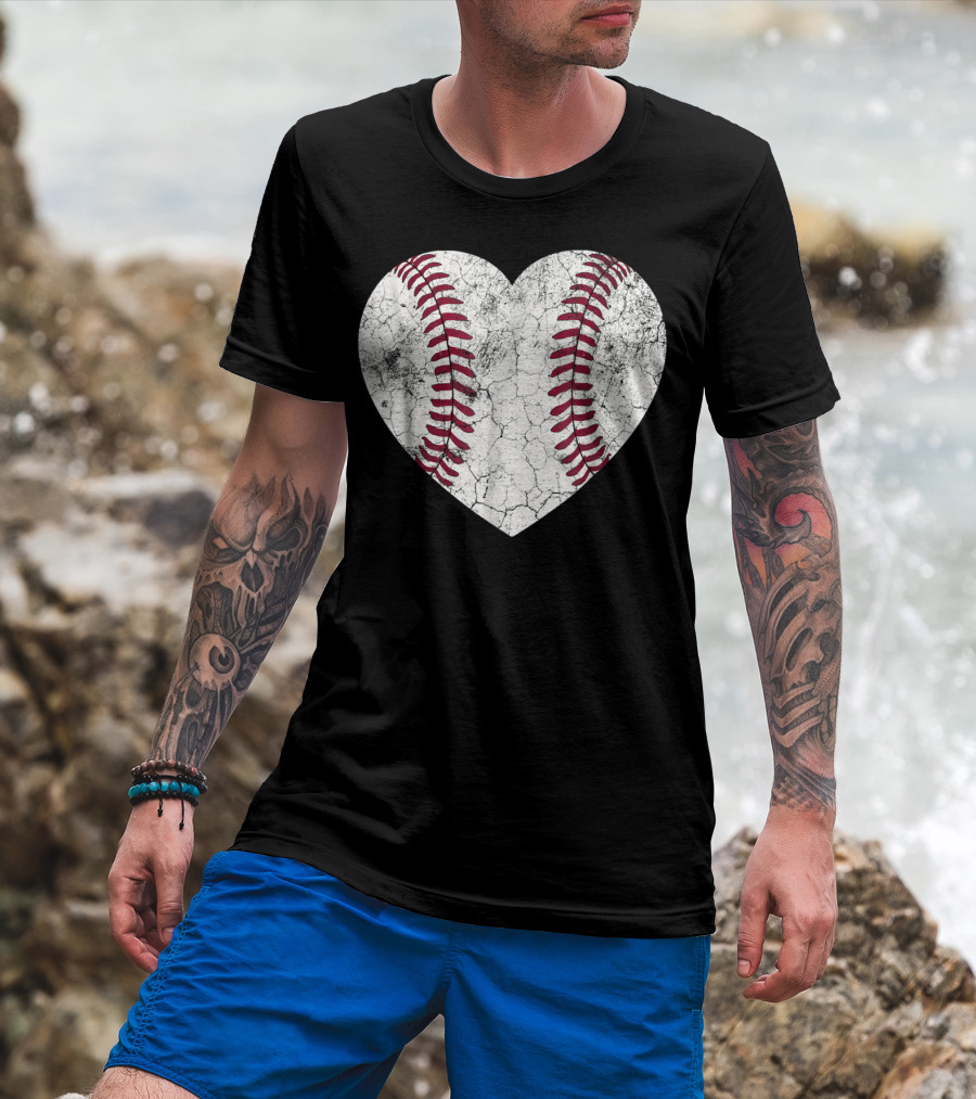 Baseball Heart Softball Love Fun T-Shirt