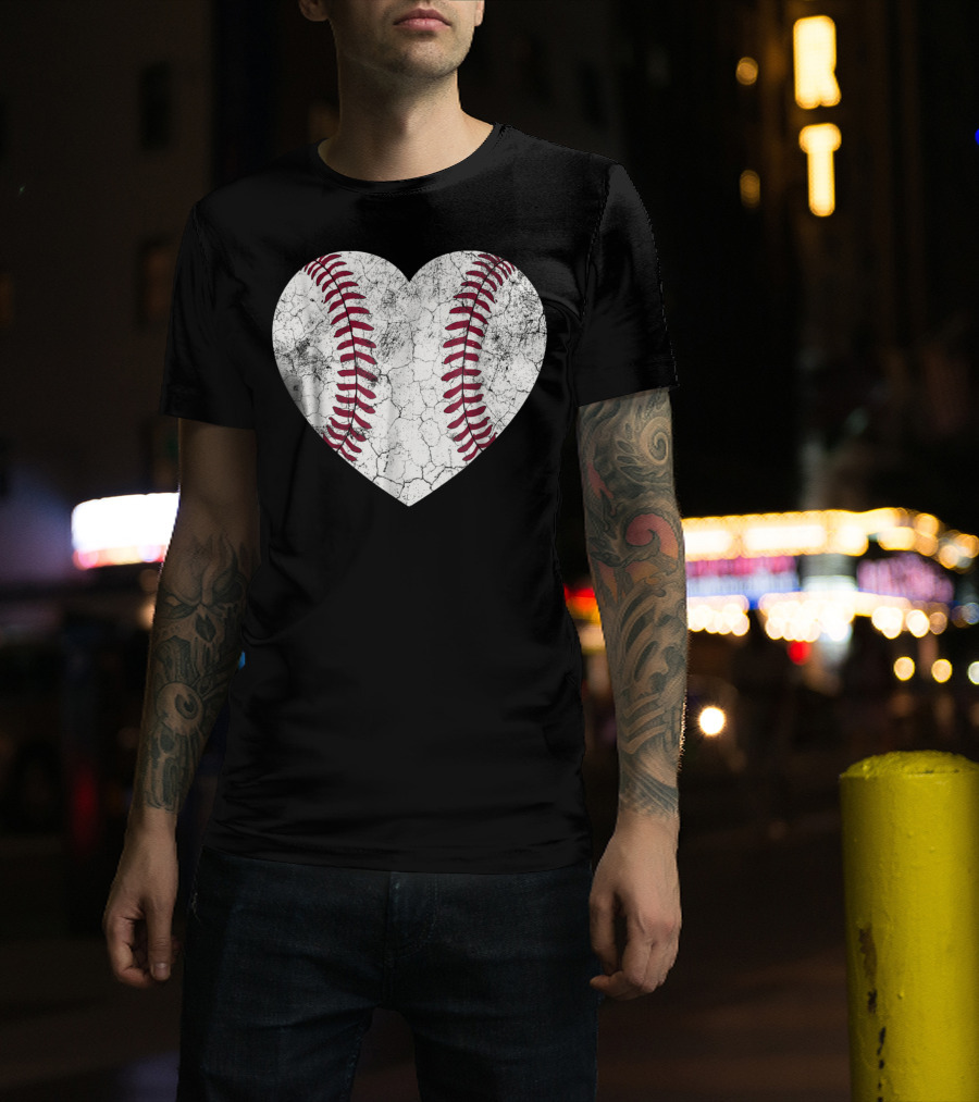 Baseball Heart Softball Love Fun T-Shirt