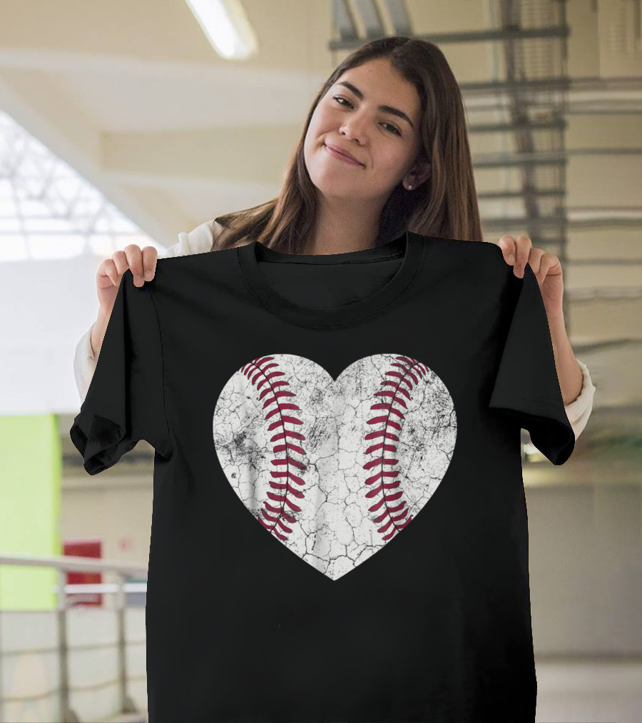 Baseball Heart Softball Love Fun T-Shirt