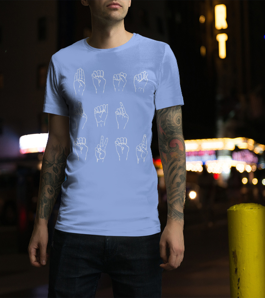 Best Dad Ever Deaf American Sign Language 34 T-Shirt