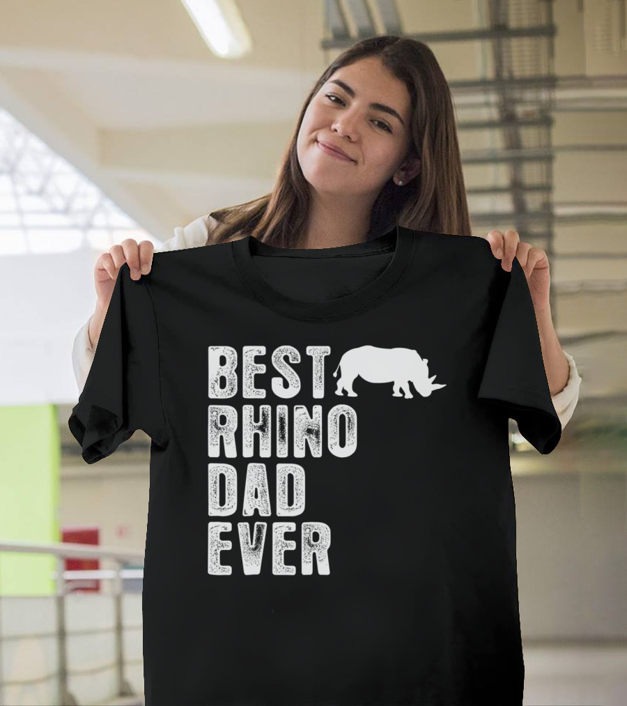 Best Rhino Dad Ever Rhinoceros T-Shirt