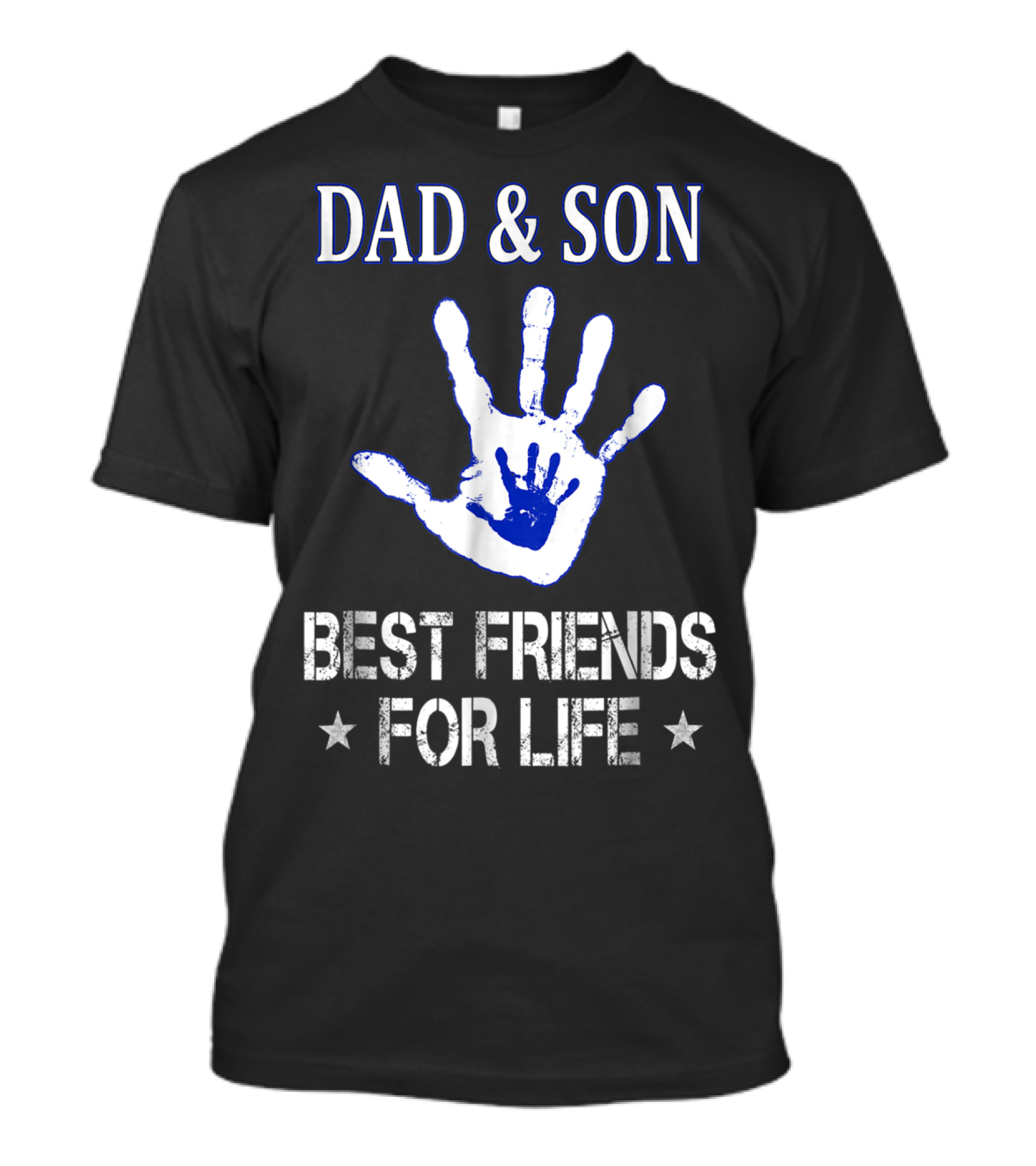 Dad And Son Best Friends For Life Handprint T-Shirt