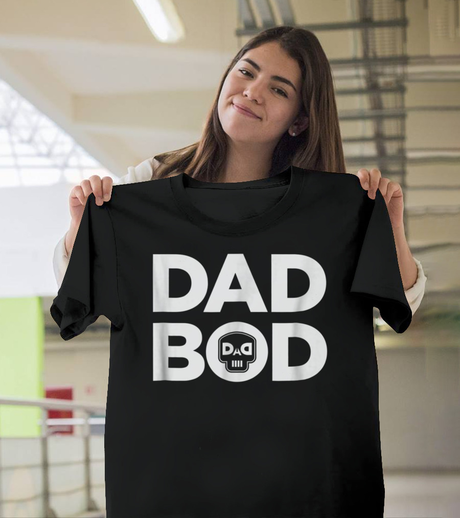 DAD BOD Skull Logo White Rap Merch47 T-Shirt