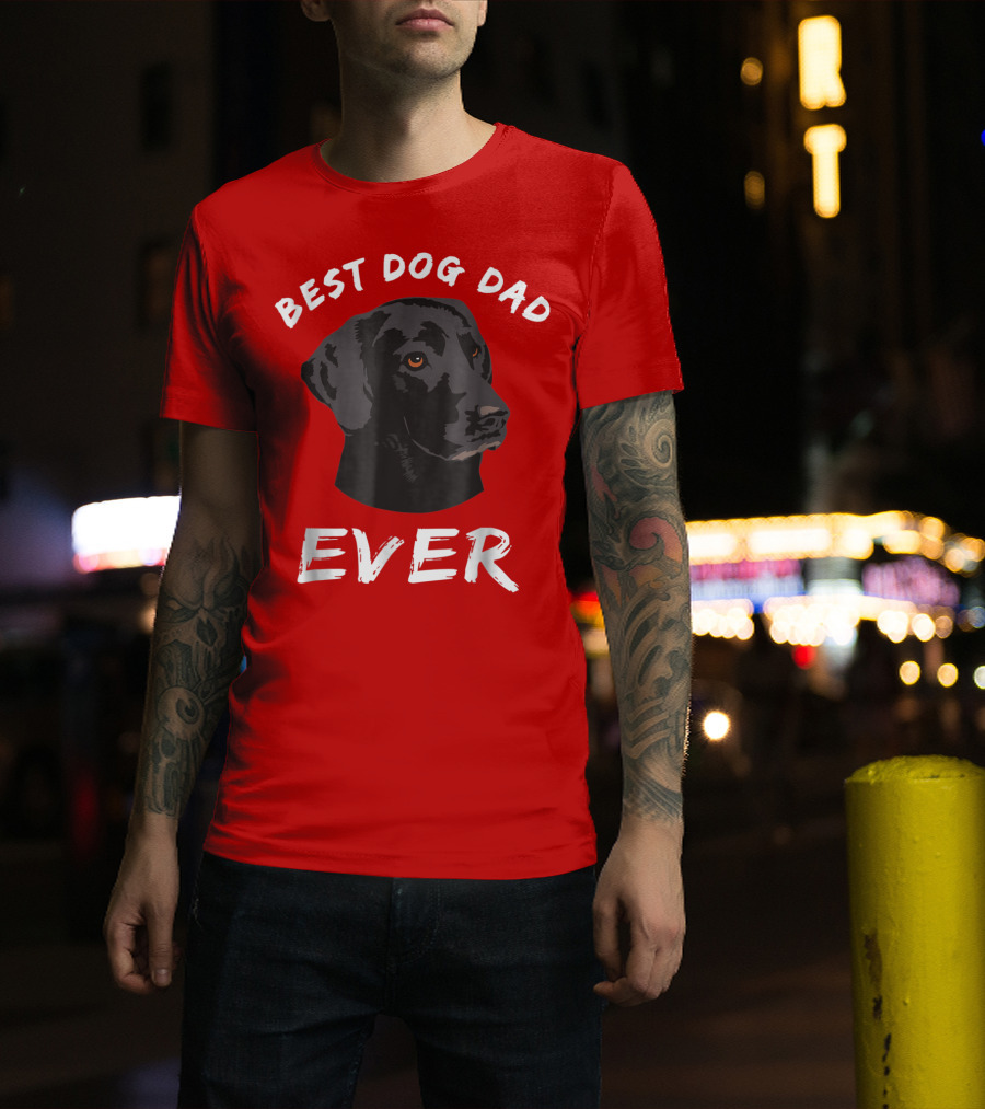 Best Dog Dad Ever Black Lab Retriever T-Shirt
