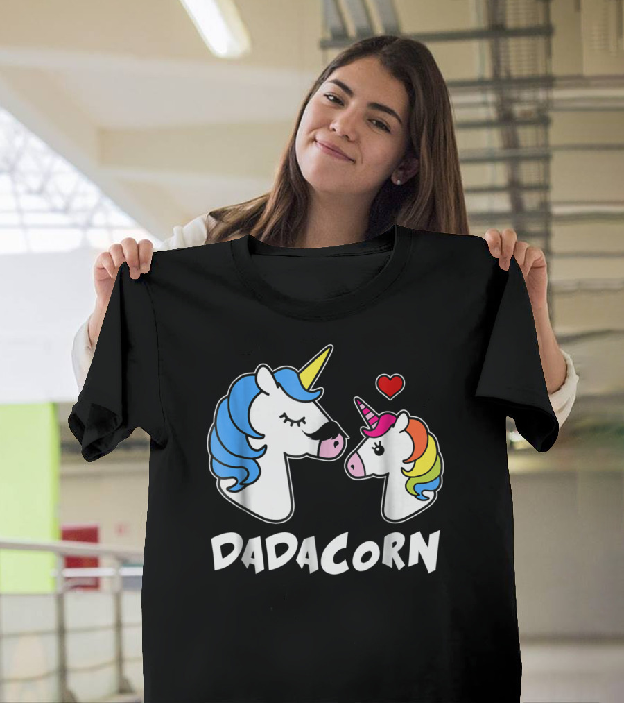 DADACORN Unicorn Dad and Daughter Love 33 T-Shirt