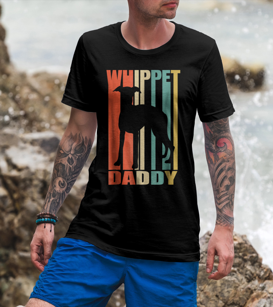 Whippet Daddy Vintage Love Dog56 T-Shirt