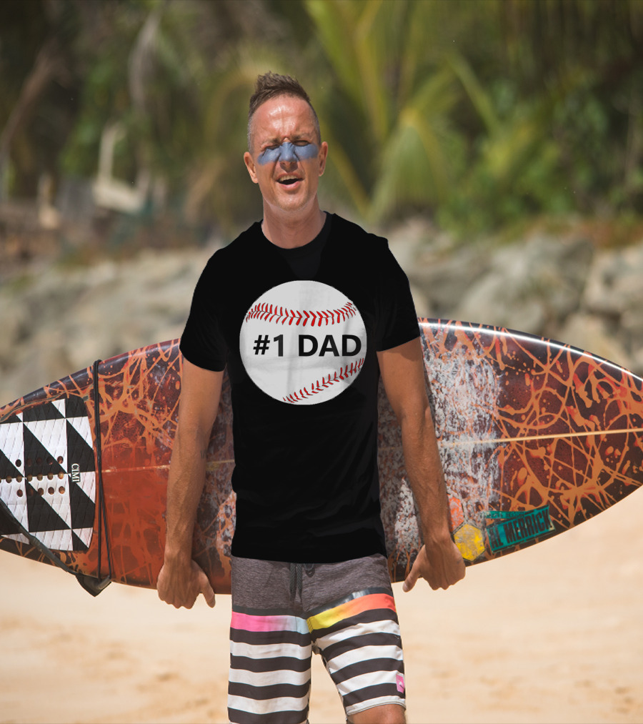 1 Dad Baseball T-Shirt