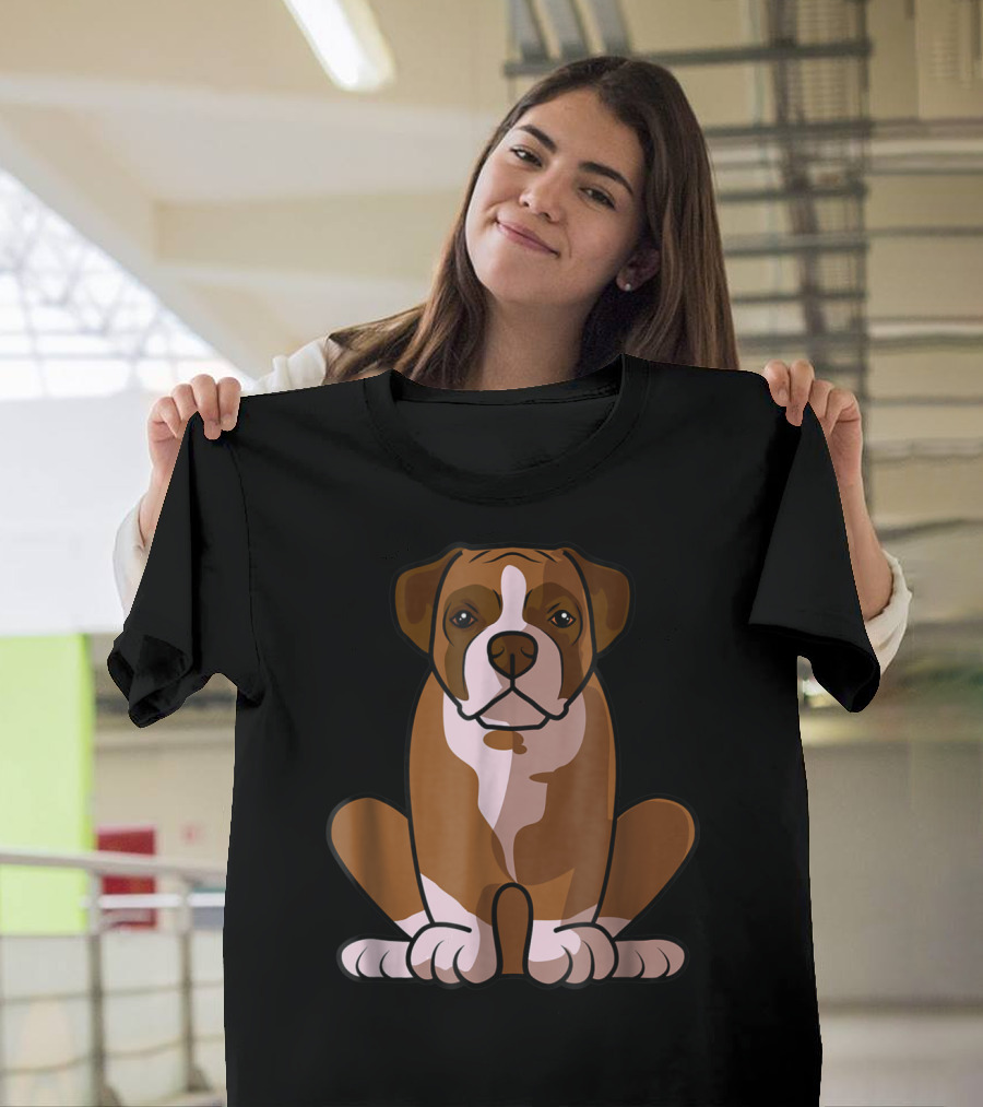 Boxer Dog Sitting Patiently For The Holidays T-Shirt