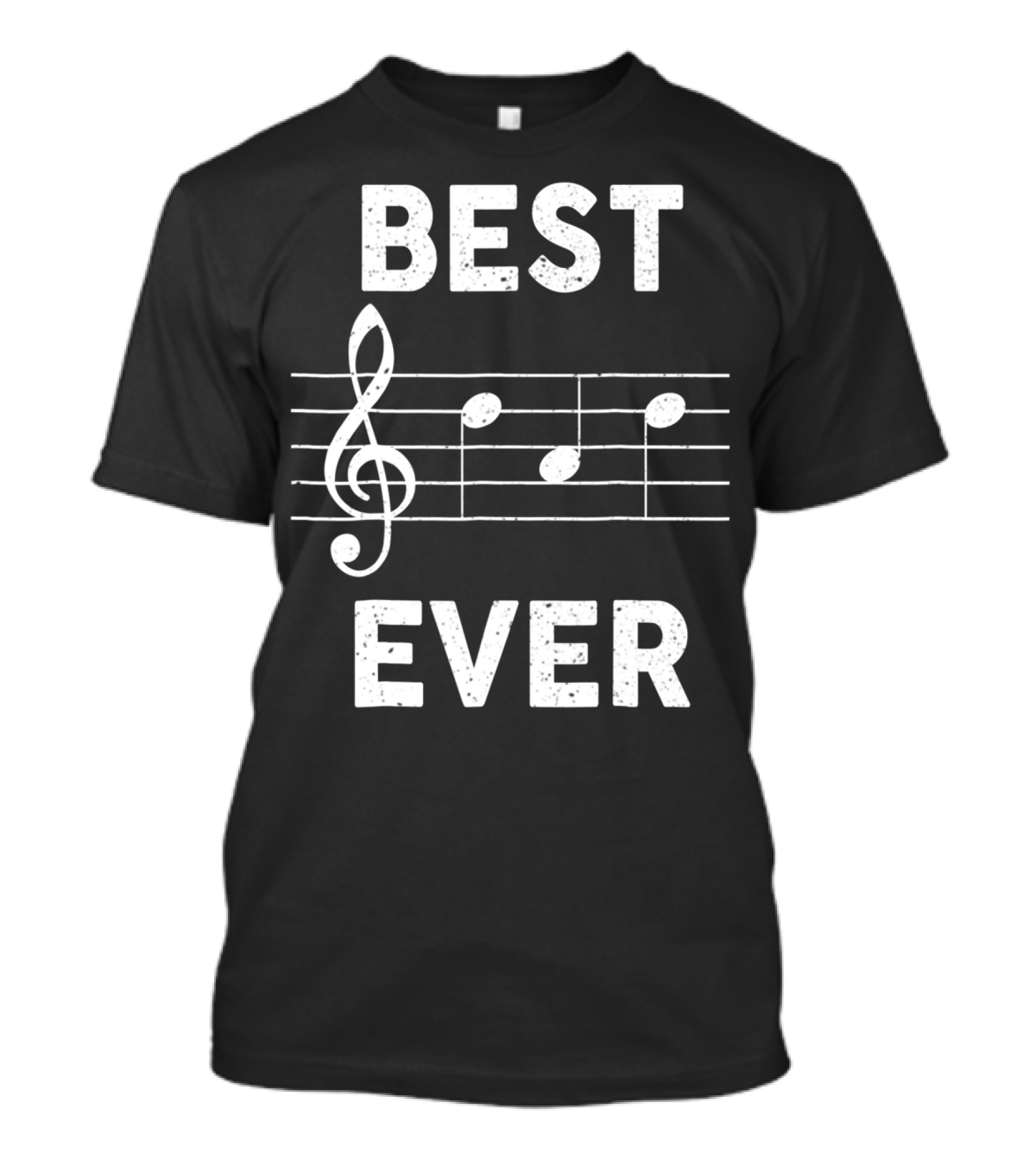 BEST DAD EVER MUSIC NOTES CLEF SYMBOL LYRICS TREBLE CLEF T-Shirt