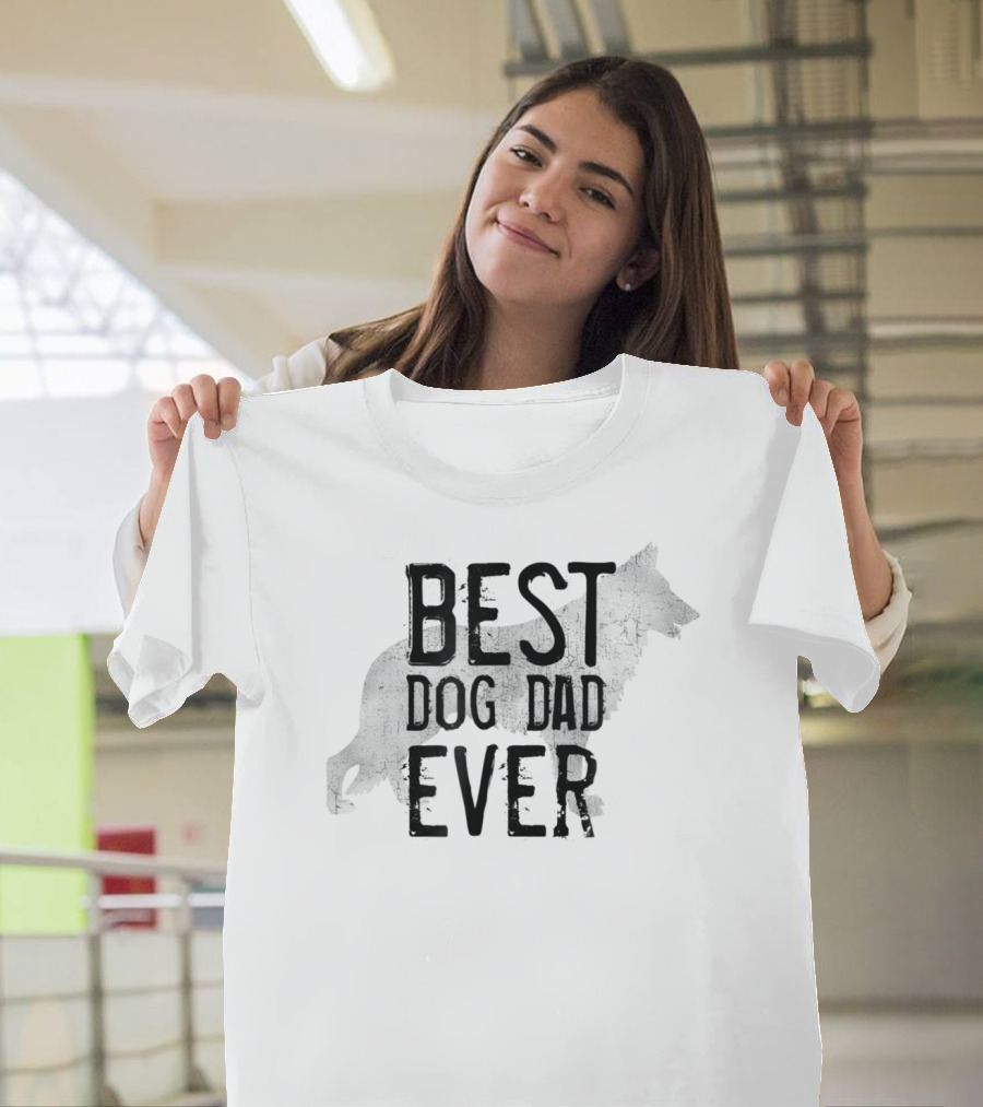 BEST DOG DAD EVER Wolf T-Shirt