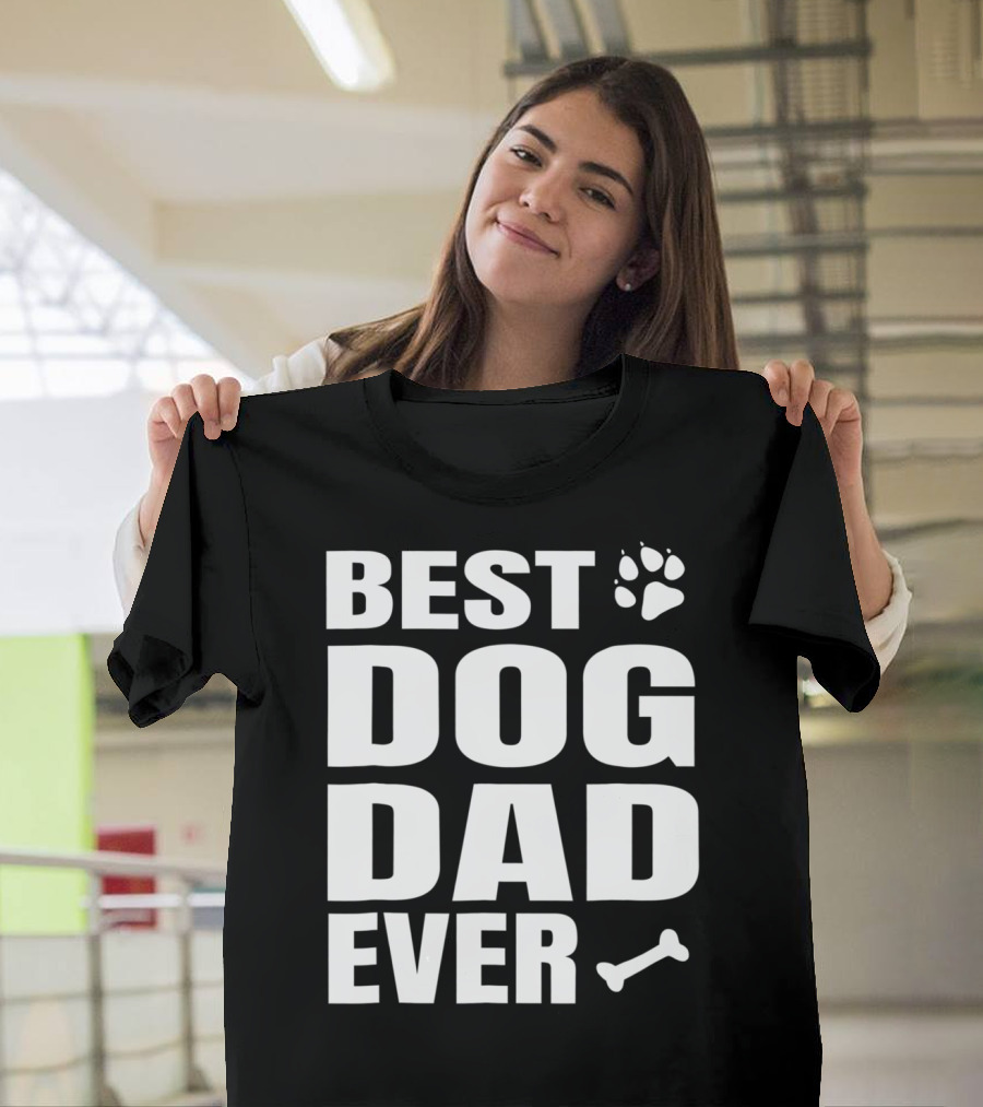 Best Dog Dad Ever Paw Bone Distressed Idea61 T-Shirt