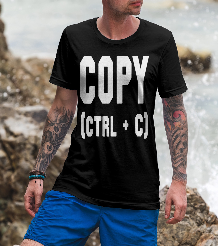 Best Funny Birthday Dad Papa From Sons Copy Ctrl + C 76 T-Shirt