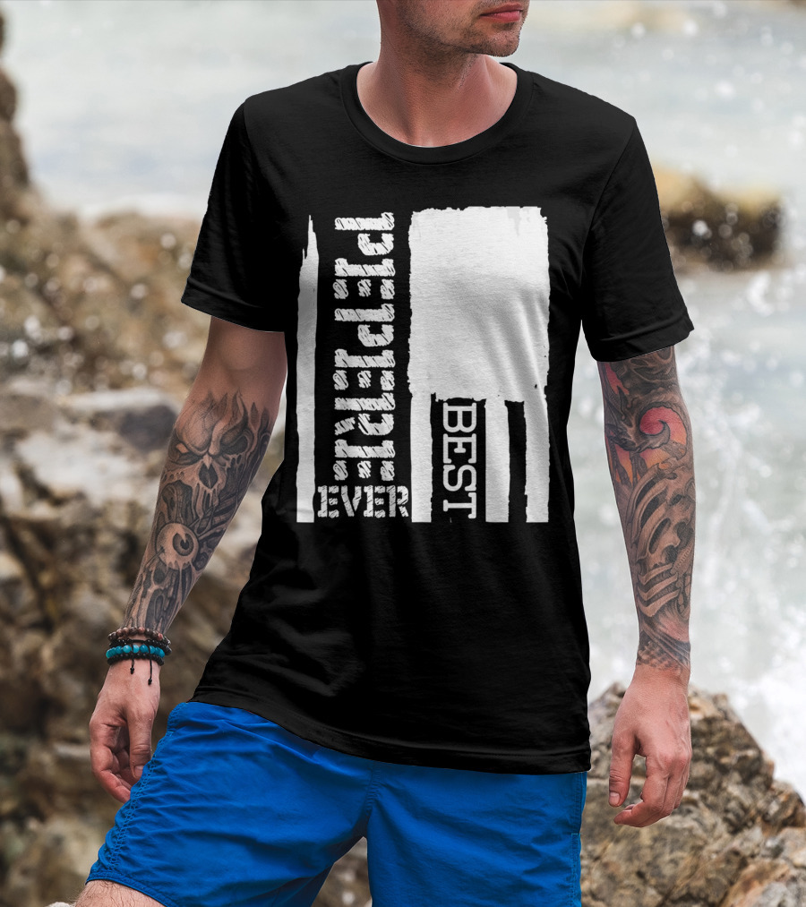 Best Pepere Ever Distressed Flag T-Shirt