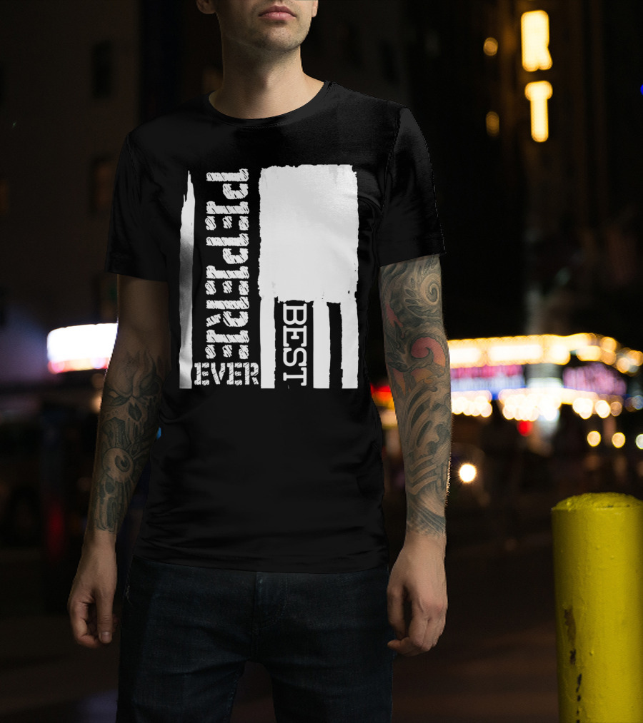 Best Pepere Ever Distressed Flag T-Shirt