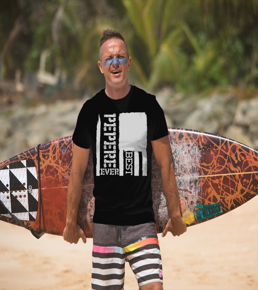 Best Pepere Ever Distressed Flag T-Shirt