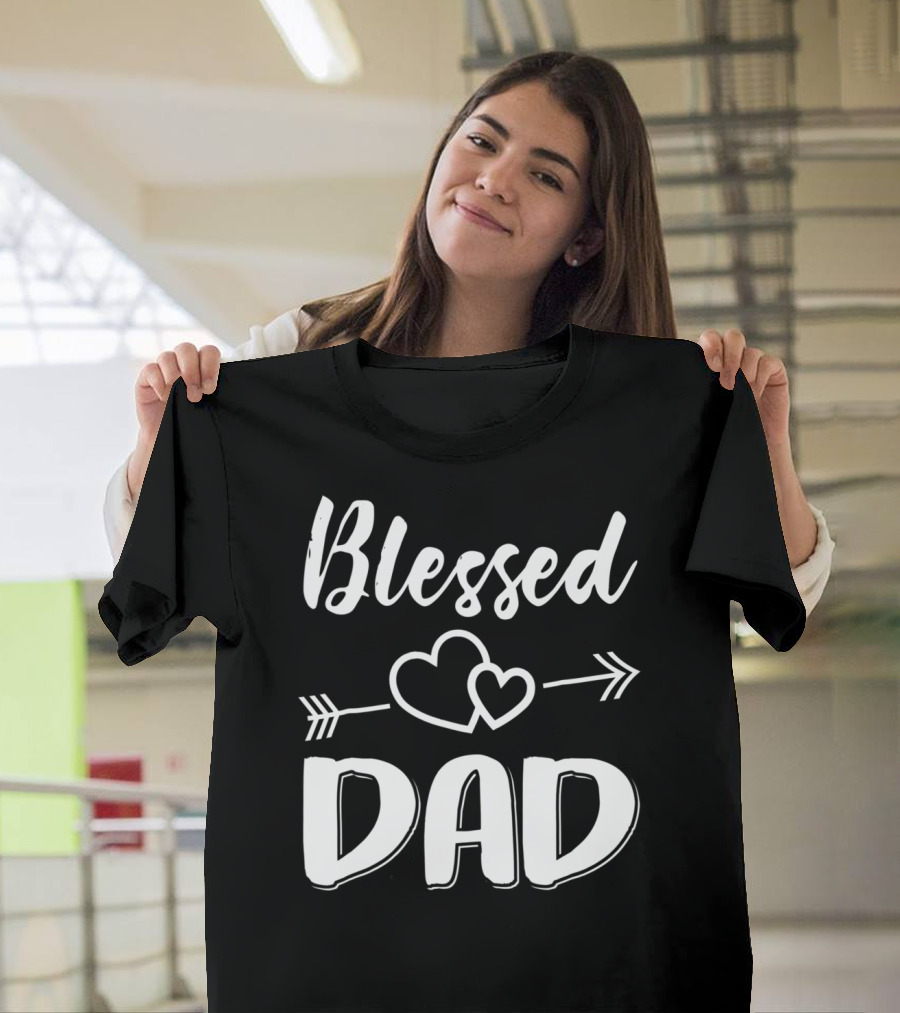 Blessed Dad Heart Arrow T-Shirt