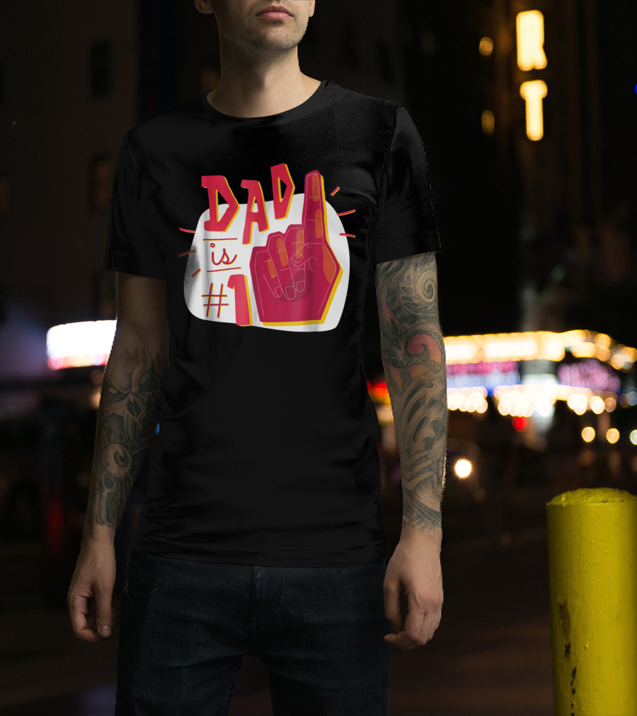 Dad Is #1 Finger Point Gesture T-Shirt