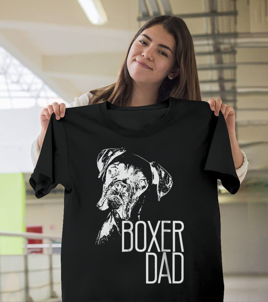 Boxer Dad Dog Face T-Shirt