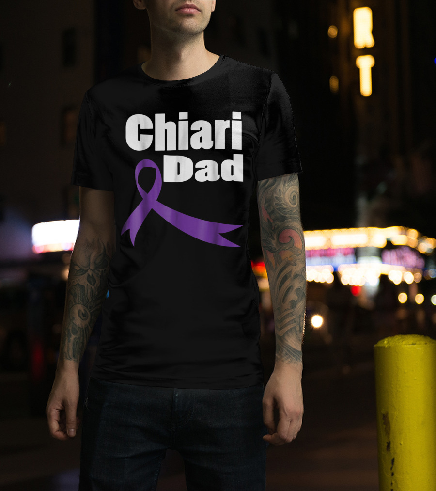 Chiari Malformation Dad Awareness Purple T-Shirt
